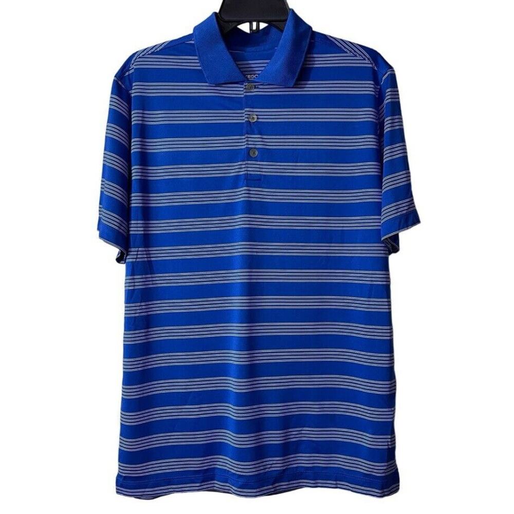 Nike Golf Tour Performance Dri Fit Polo Shirt Mens Medium Blue Short Sleeve Logo